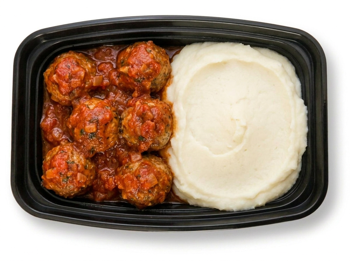 Albóndigas Ragú — almuerzo saludable listo